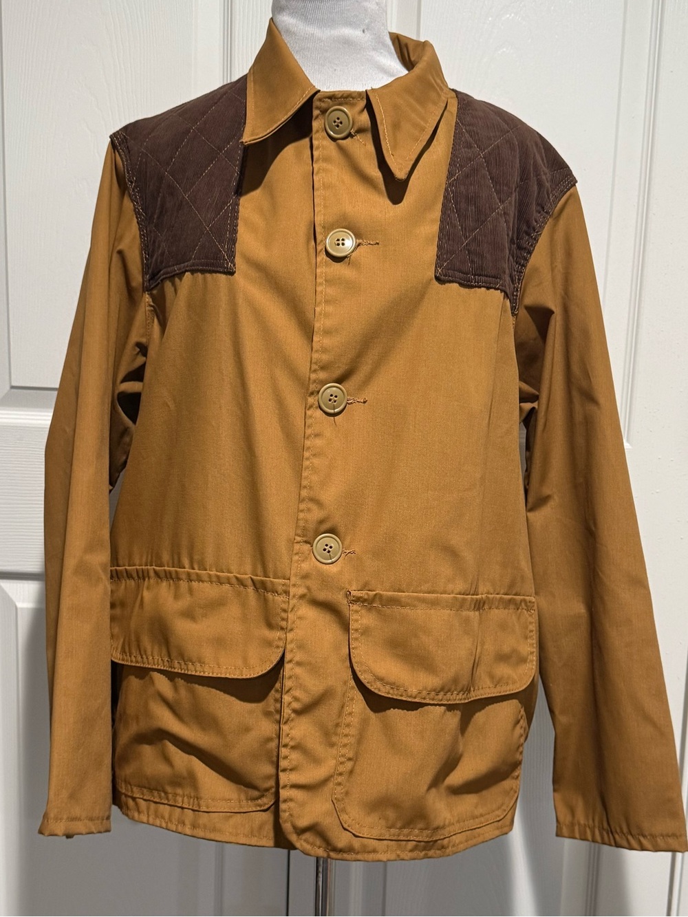 Vintage 50s 60s Black Sheep Brand Canvas Hunting Field Jacket - Plaid Lined